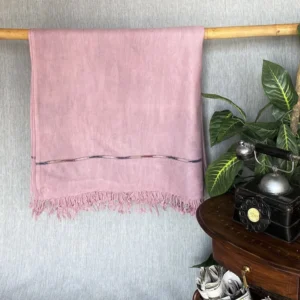 Pink Grey Cashmere Blanket