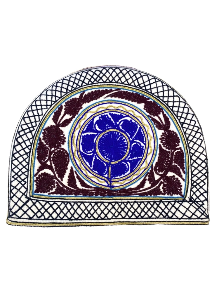Blue & Brown Embroidered Tea Cozy