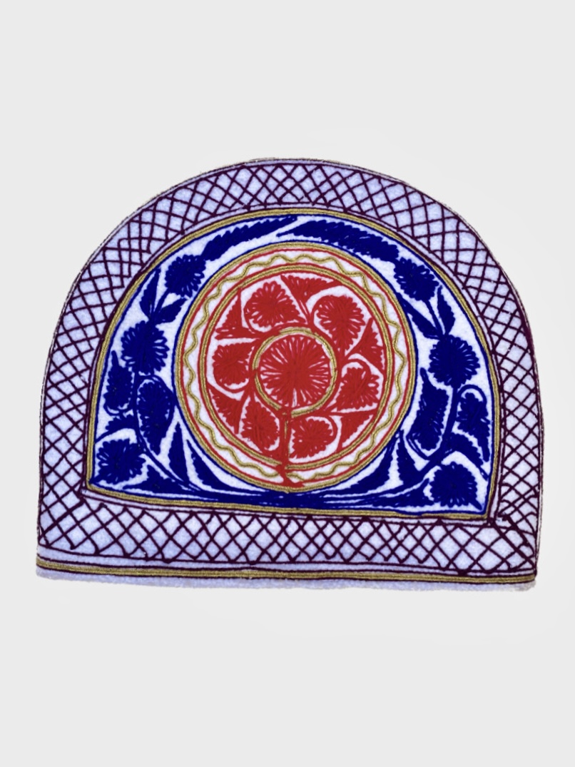 Blue & Red Embroidered Tea Cozy
